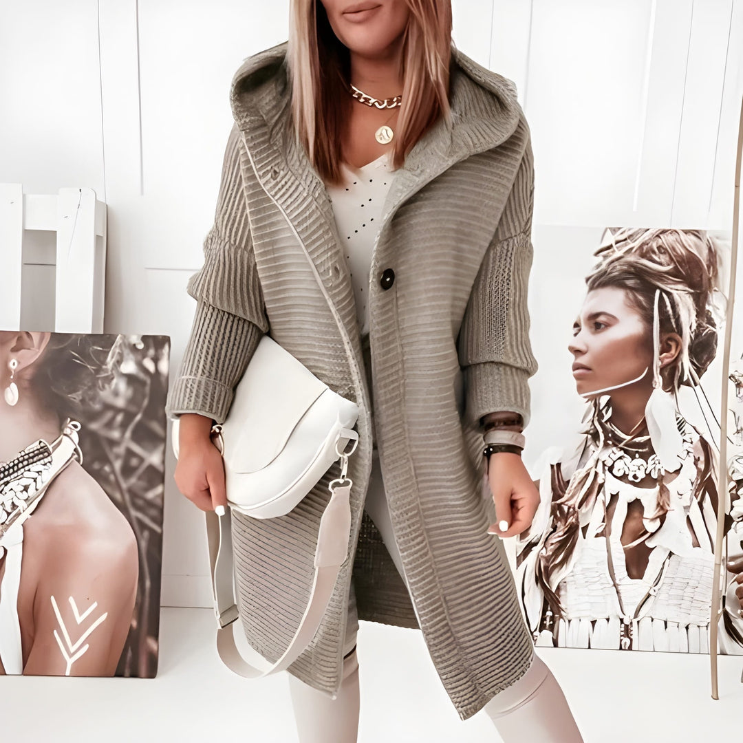 EB | Damen Cardigan mit Knöpfen und langen Ärmeln
