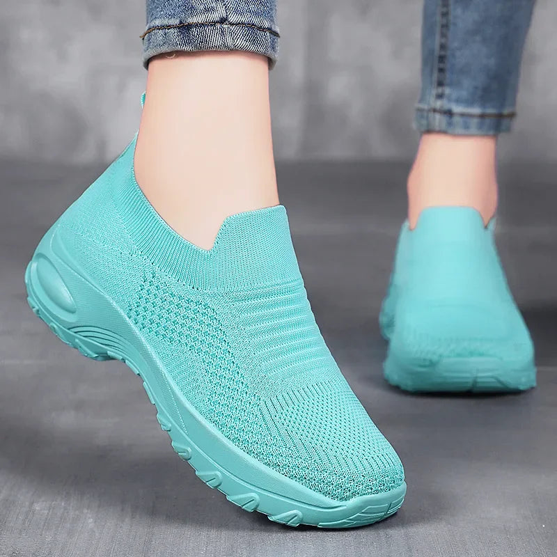 Damen Freizeitschuhe Atmungsaktives Mesh Sommer Bequem EB