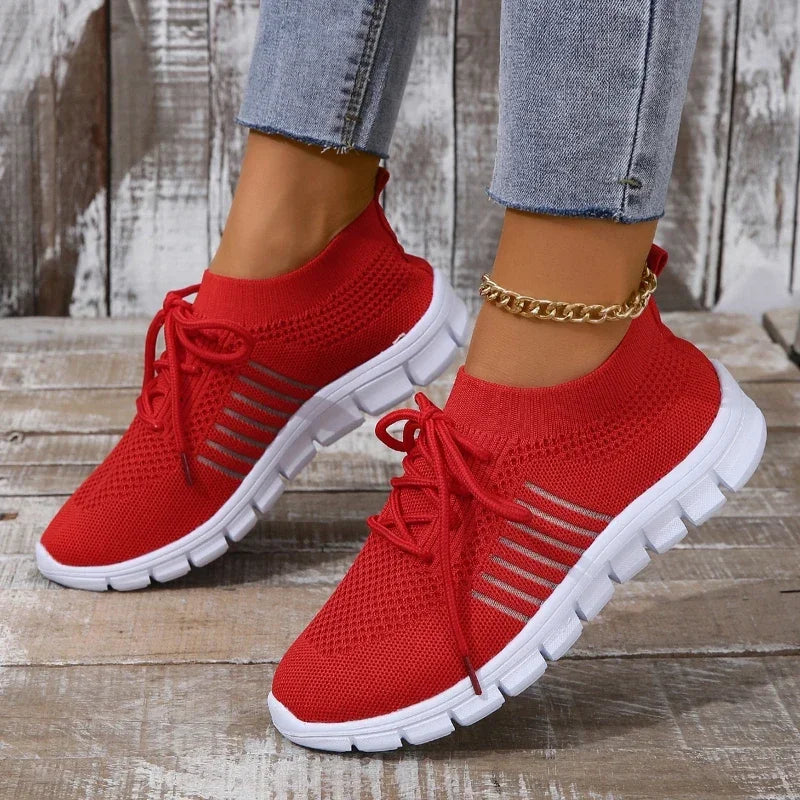 Frauen Freizeit Sneaker Atmungsaktives Netz EB