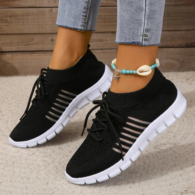 Frauen Freizeit Sneaker Atmungsaktives Netz EB