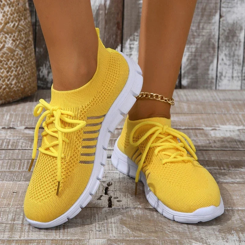 Frauen Freizeit Sneaker Atmungsaktives Netz EB