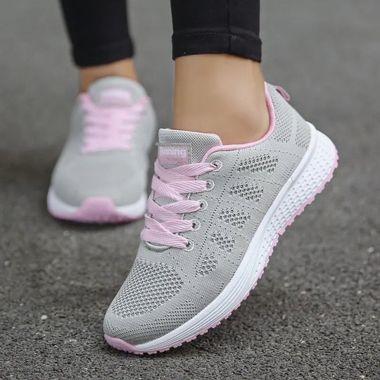 Damen Freizeit Sneakers Atmungsaktive Netz Gehschuhe EB