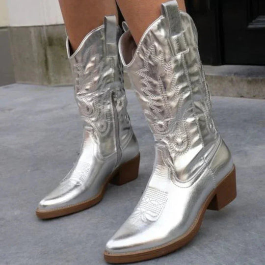 Damen Cowboy Stiefel Metallic Carina EB