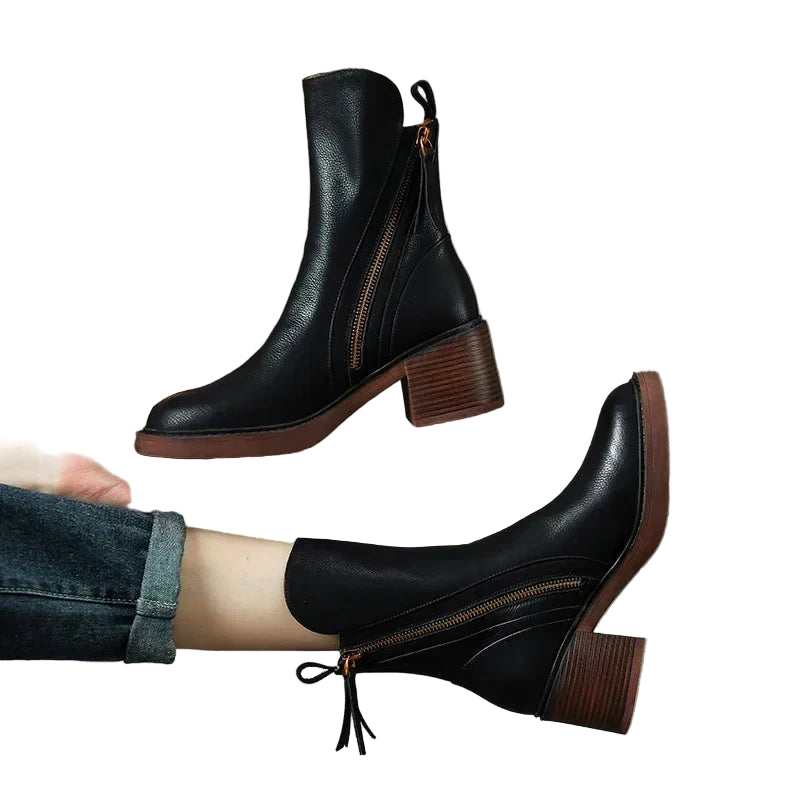 Damen Stiefeletten Blockabsatz EB