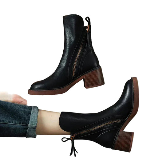 Damen Stiefeletten Blockabsatz EB