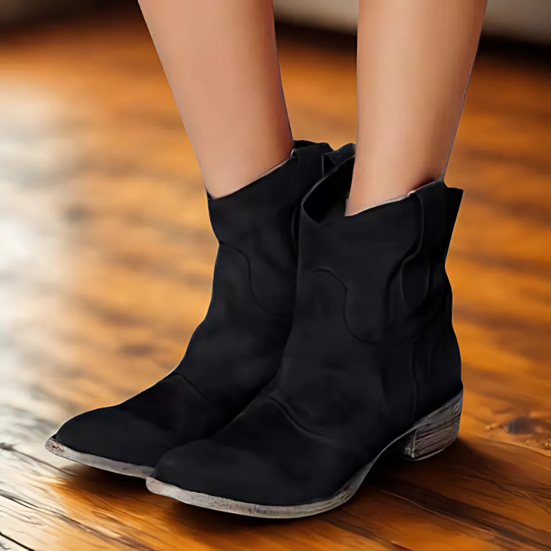 EB | Stiefeletten - Vintage-Look mit niedrigem Absatz