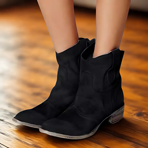 EB | Stiefeletten - Vintage-Look mit niedrigem Absatz