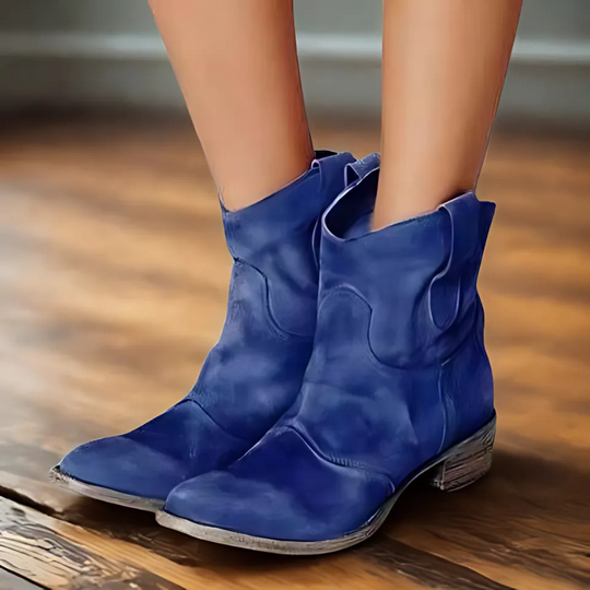EB | Stiefeletten - Vintage-Look mit niedrigem Absatz