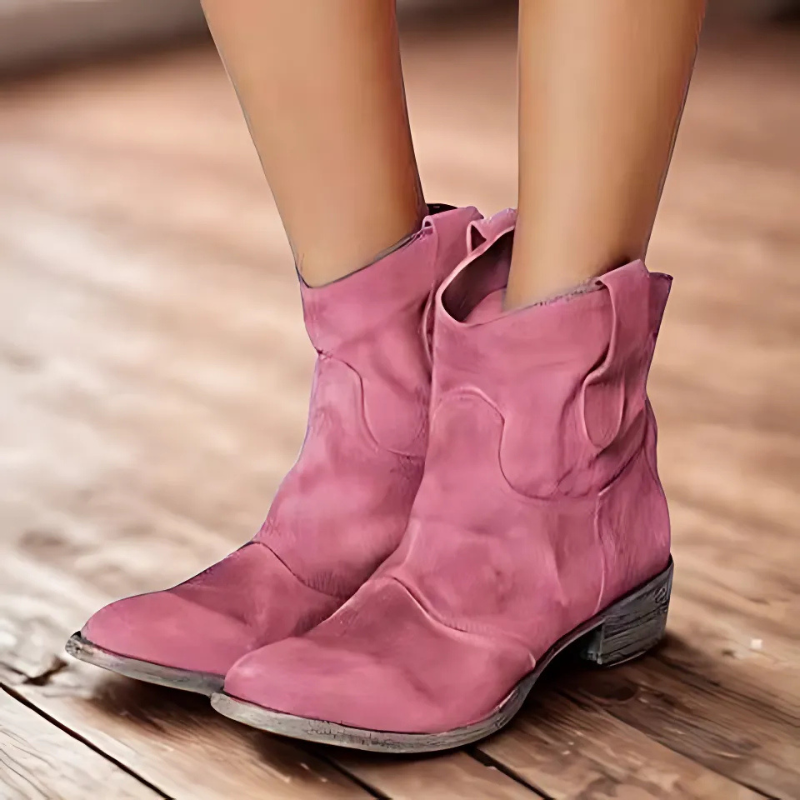 EB | Stiefeletten - Vintage-Look mit niedrigem Absatz
