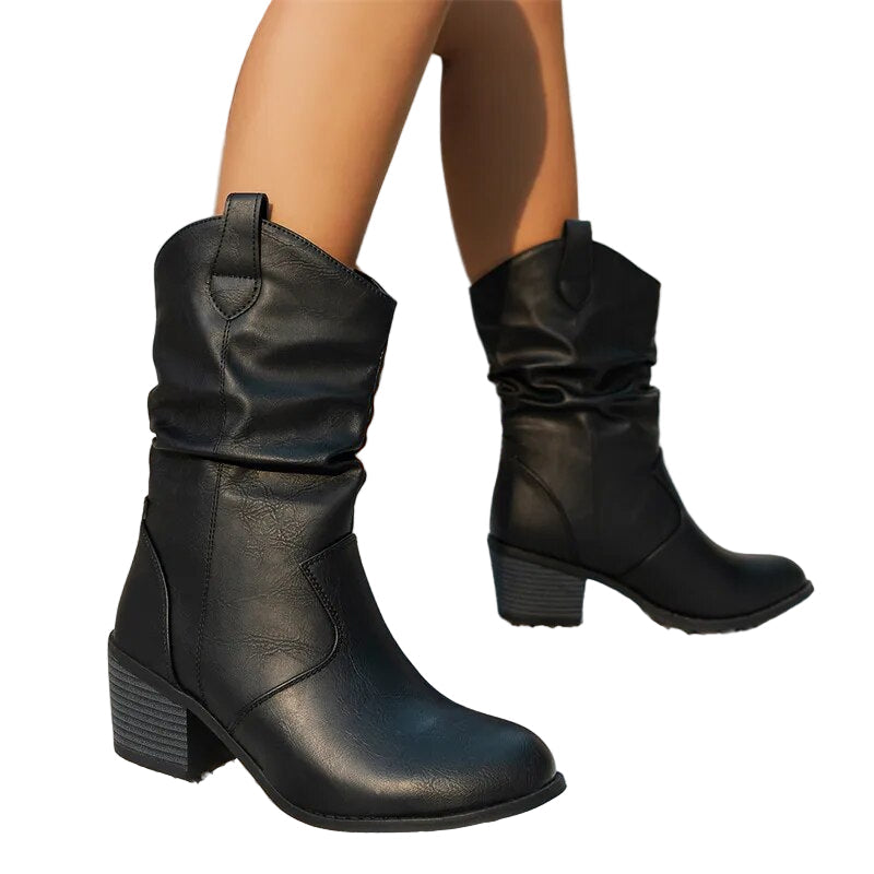 Damen Stiefeletten Western Stil EB