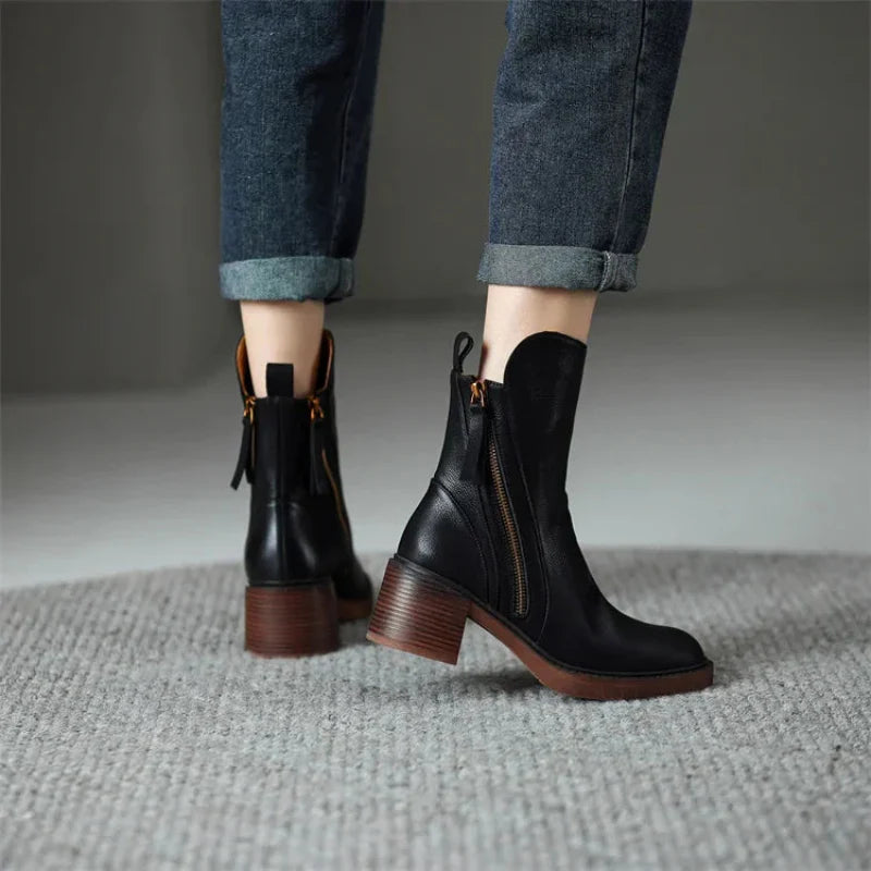 EB | Stiefeletten mit Blockabsatz Modische Schuhe