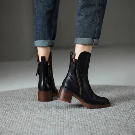 EB | Stiefeletten mit Blockabsatz Modische Schuhe