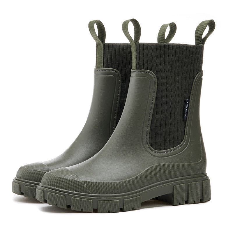 Damen Gummistiefel wasserdicht mit rutschfester Sohle EB