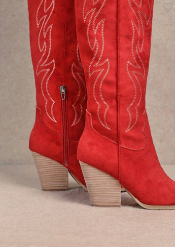 Damen Kniehohe Westernstiefel EB
