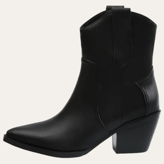 Damen kurze Cowboy-Stiefel moderner Western-Stil Imitationsleder EB
