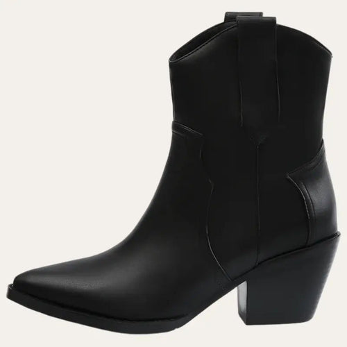 Damen kurze Cowboy-Stiefel moderner Western-Stil Imitationsleder EB