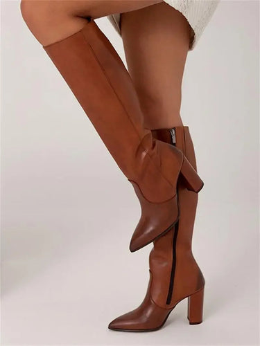 Damenstiefel Eleganter Stil Synthetisches Leder EB