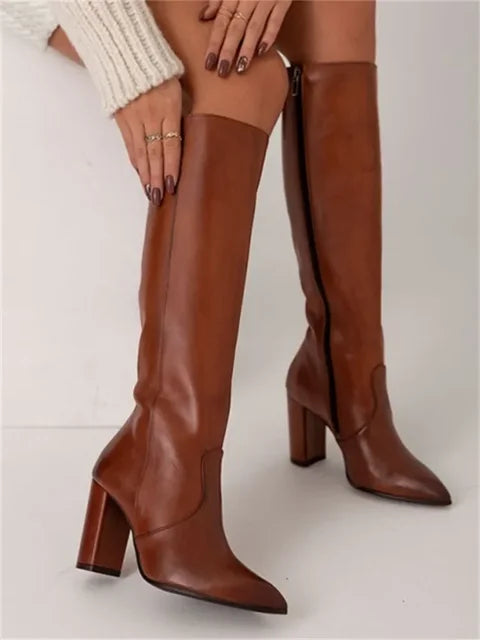 Damenstiefel Eleganter Stil Synthetisches Leder EB