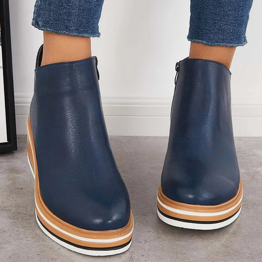 Damen Lederstiefel mit warmer Fütterung EB