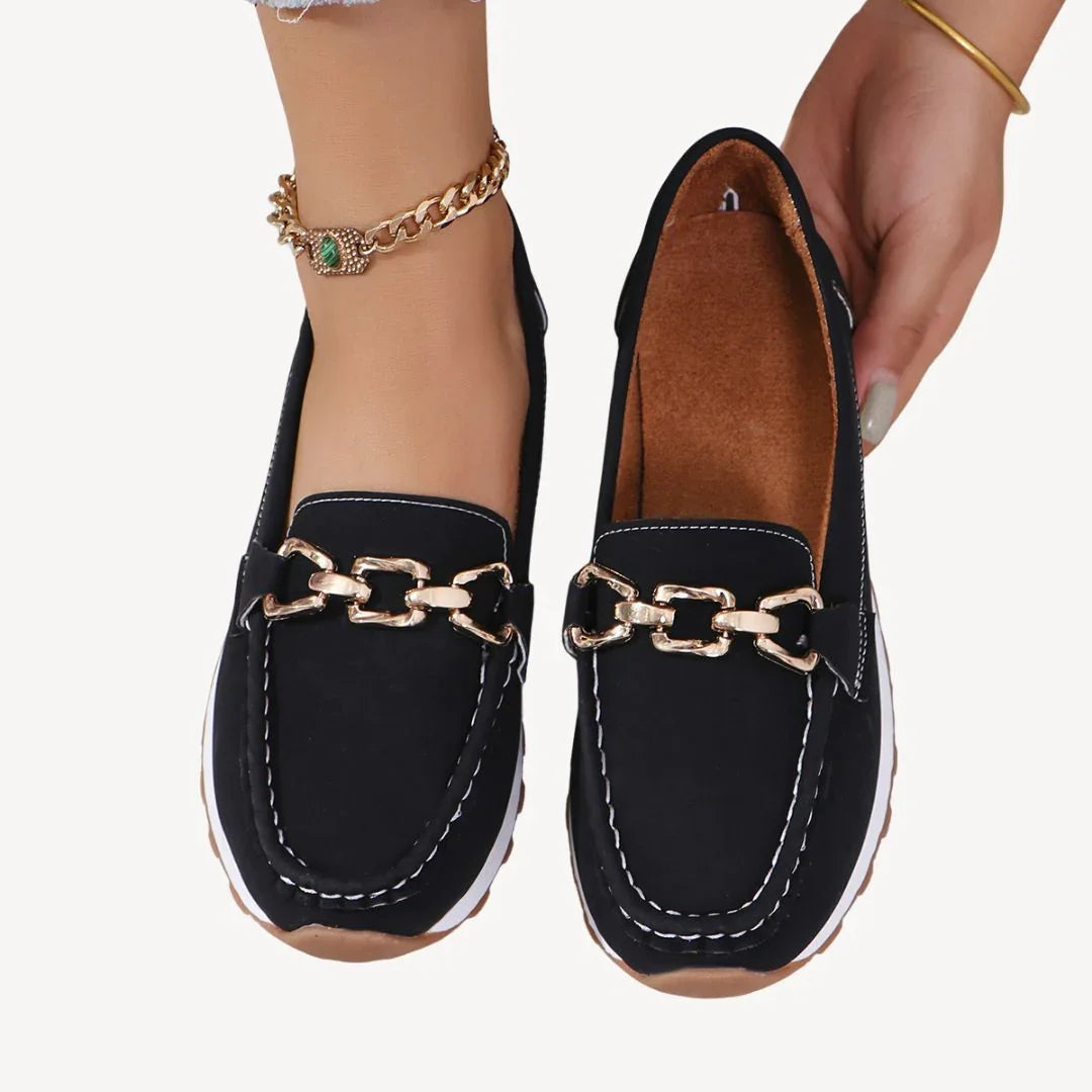 Damen Mokassin mit Kettendetail EB