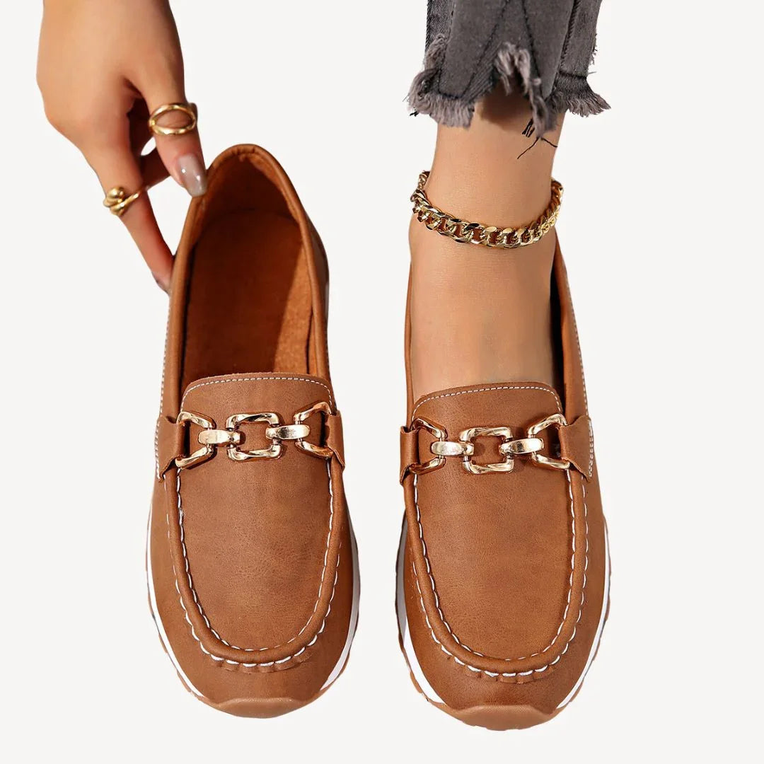 Damen Mokassin mit Kettendetail EB