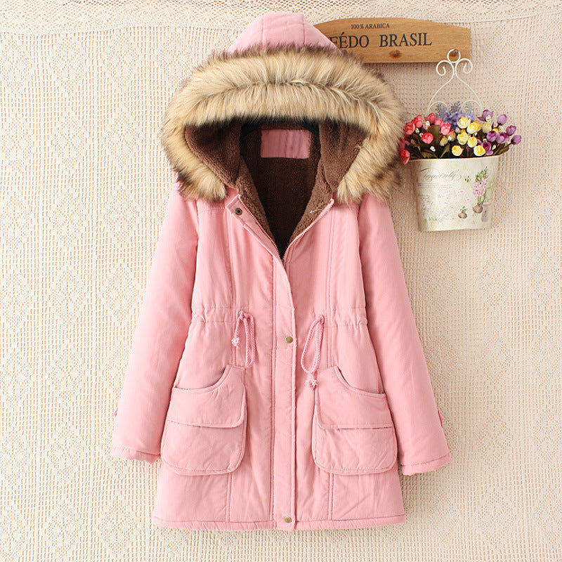EB | Damen Parka Winterjacke mit Sherpa-Futter und Kunstfellkapuze