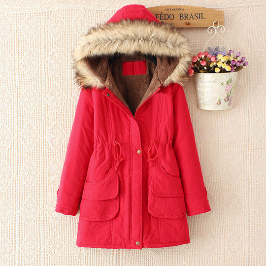 EB | Damen Parka Winterjacke mit Sherpa-Futter und Kunstfellkapuze