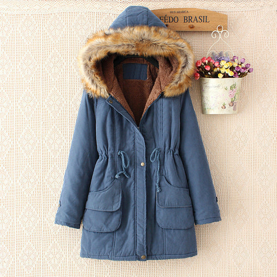 EB | Damen Parka Winterjacke mit Sherpa-Futter und Kunstfellkapuze