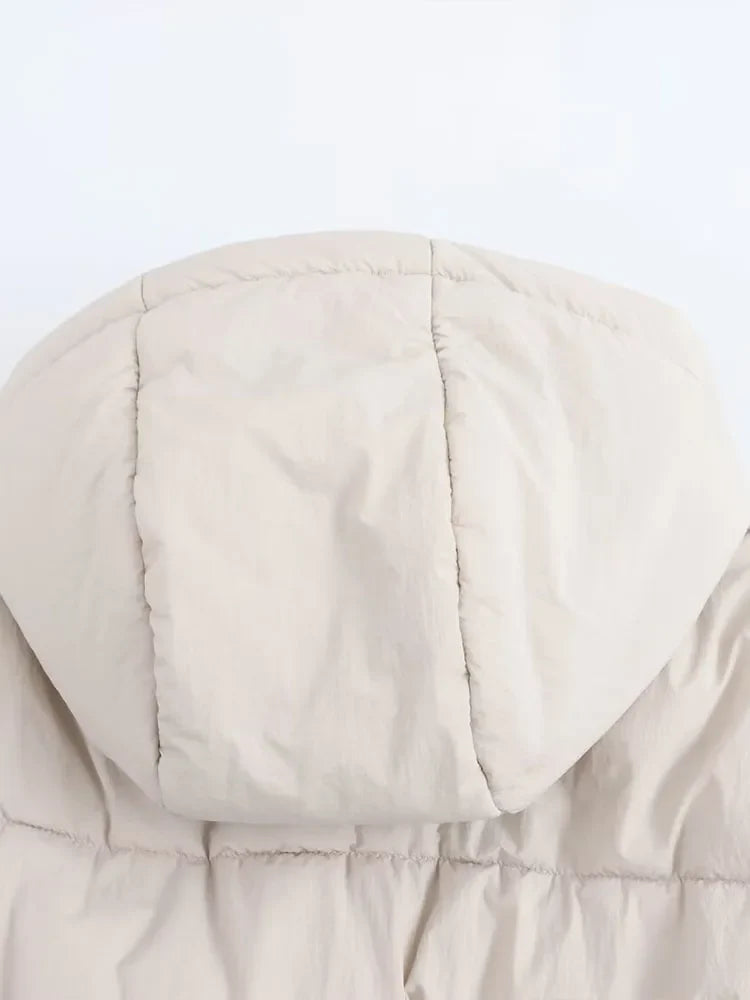 EB | Damen Pufferjacke mit Kapuze und Dickem Futter