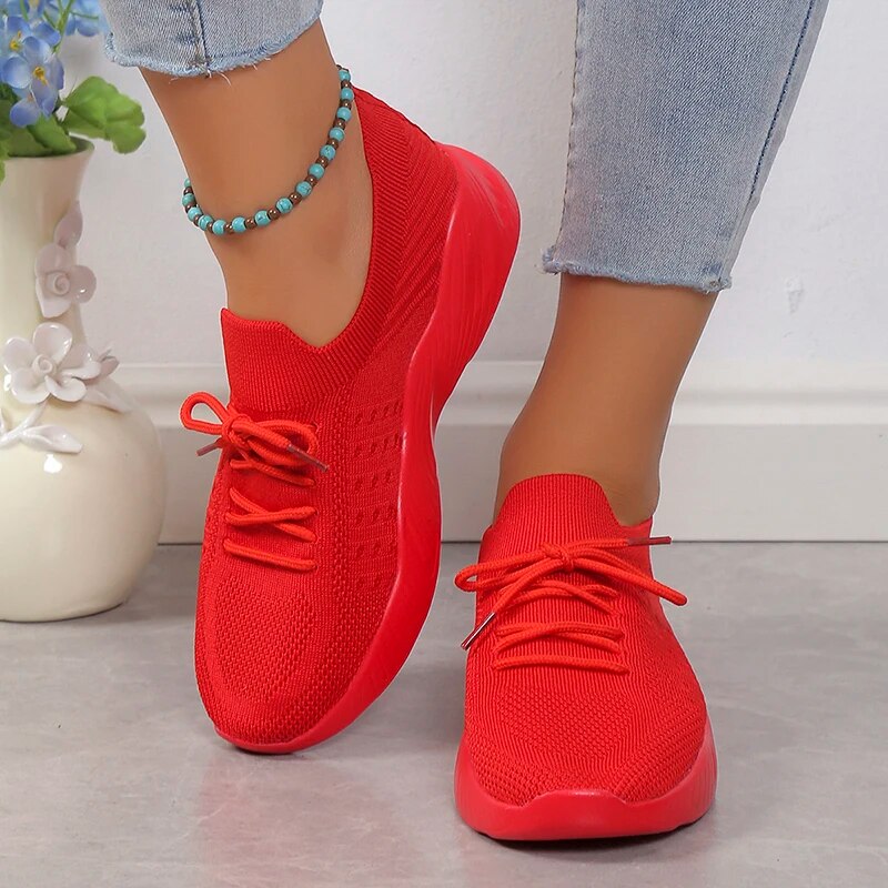 Damen Sneaker Atmungsaktives Mesh Casual Komfortschuhe EB