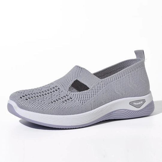 Damen Sneakers Atmungsaktive Netz Freizeit Schuhe Rutschfeste Flache Geflochtene Schuhe EB