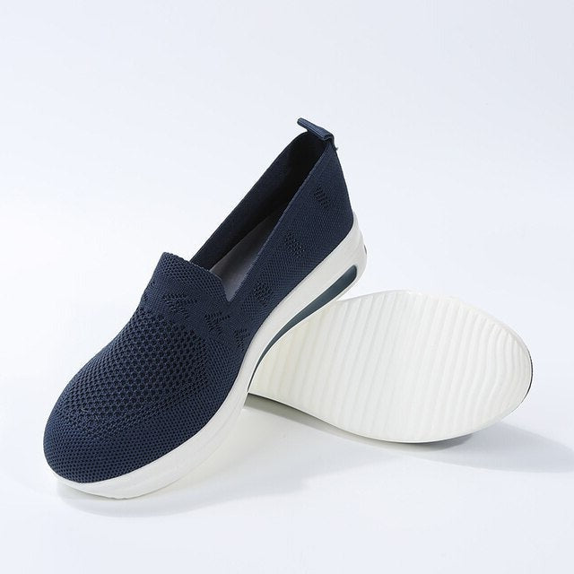 Damen Sneakers Atmungsaktiv Orthopädisch Freizeit Textil EB