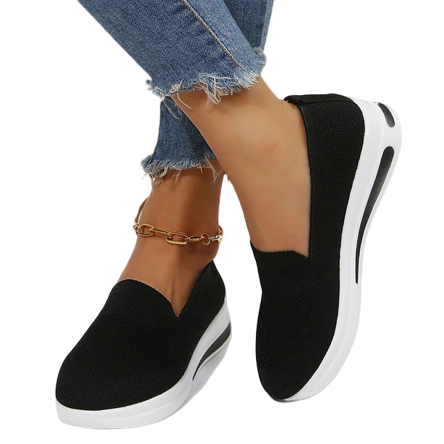 Damen Sneakers Atmungsaktiv Orthopädisch Freizeit Textil EB