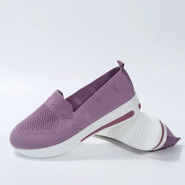 Damen Sneakers Atmungsaktiv Orthopädisch Freizeit Textil EB