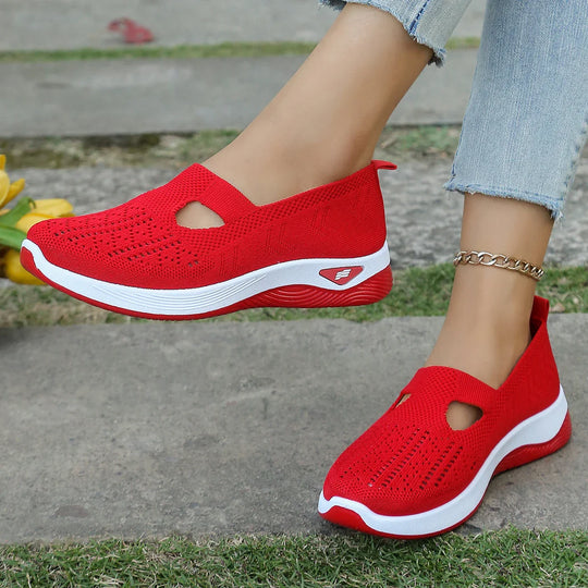 Damen Sneaker Freizeit Atmungsaktiv Leicht Textil EB