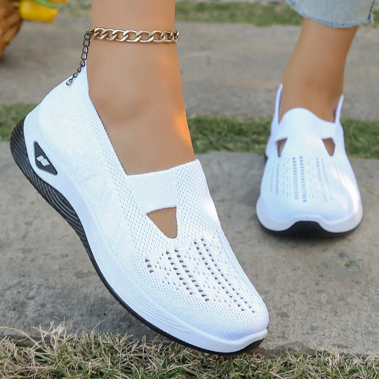 Damen Sneaker Freizeit Atmungsaktiv Leicht Textil EB