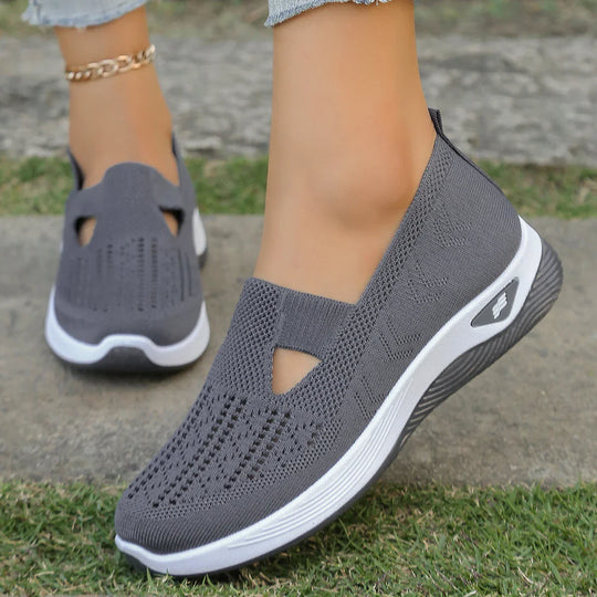 Damen Sneaker Freizeit Atmungsaktiv Leicht Textil EB