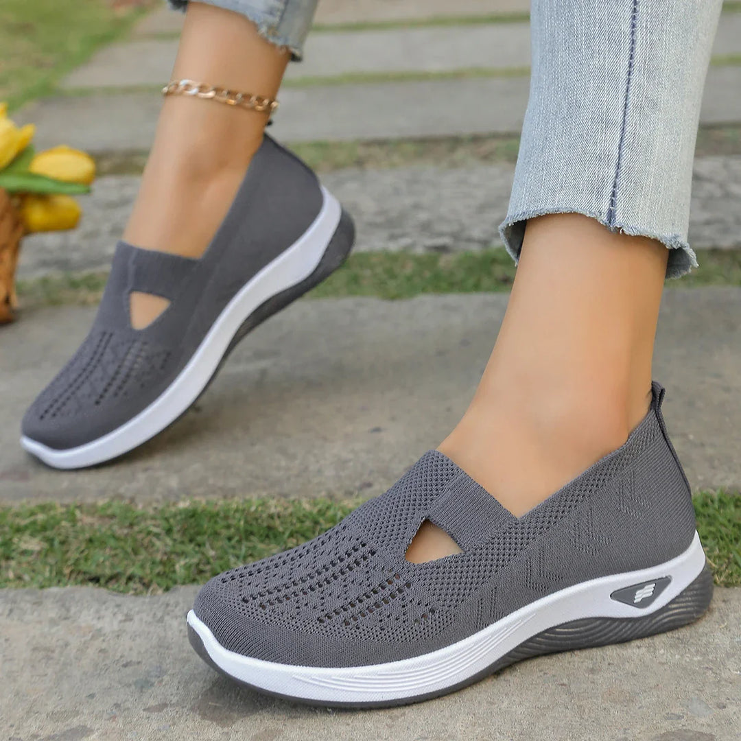 Damen Sneaker Freizeit Atmungsaktiv Leicht Textil EB