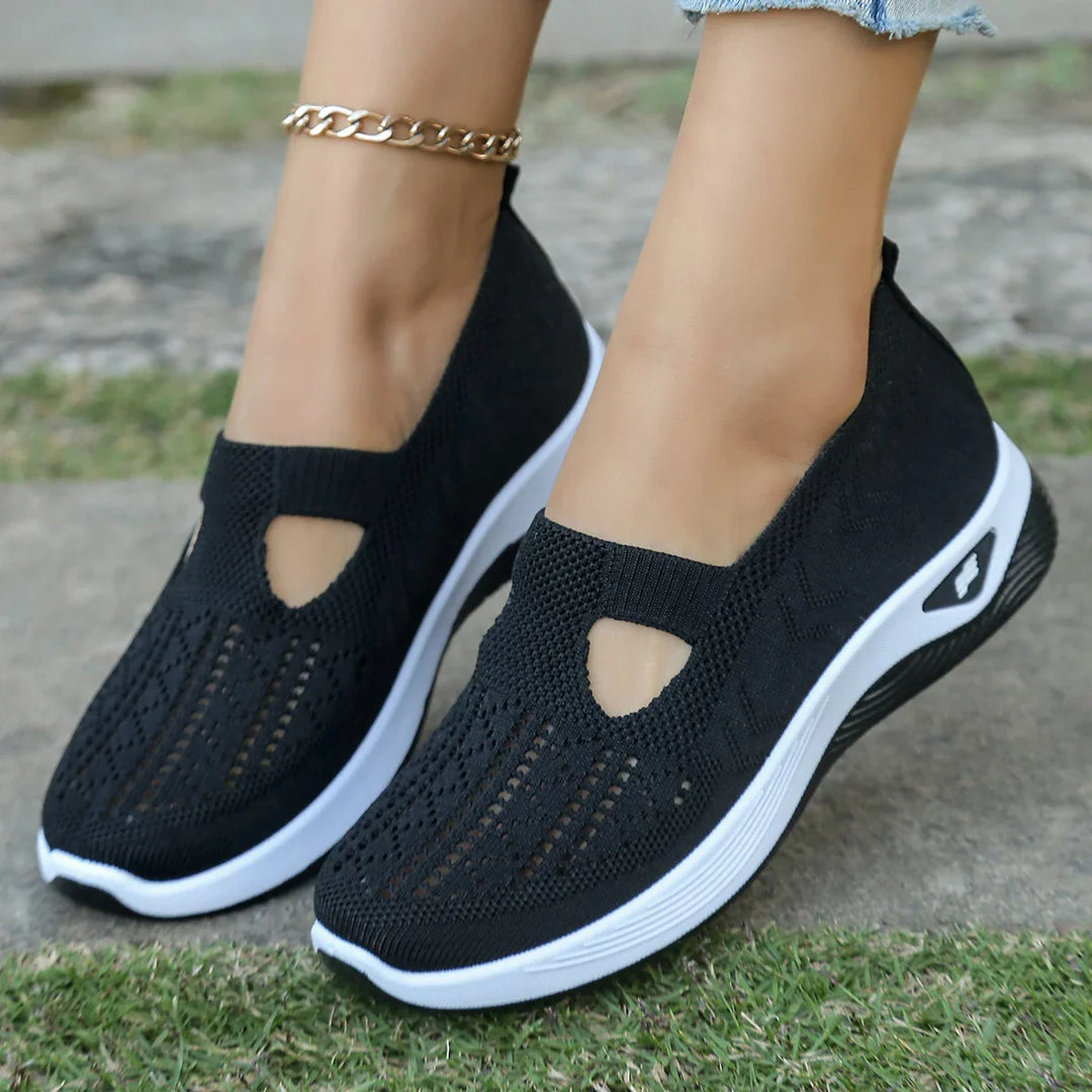 Damen Sneaker Freizeit Atmungsaktiv Leicht Textil EB