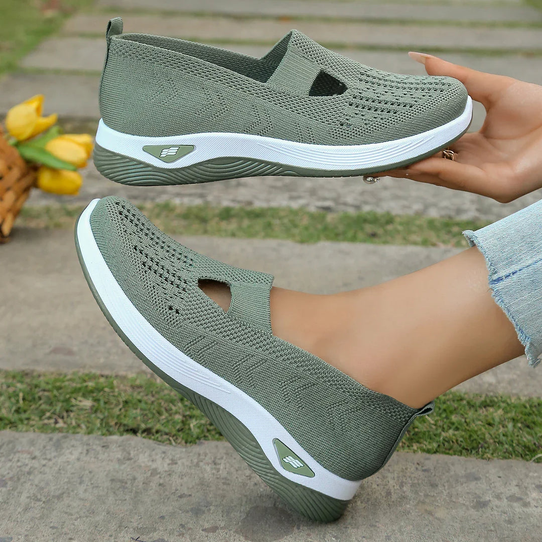 Damen Sneaker Freizeit Atmungsaktiv Leicht Textil EB