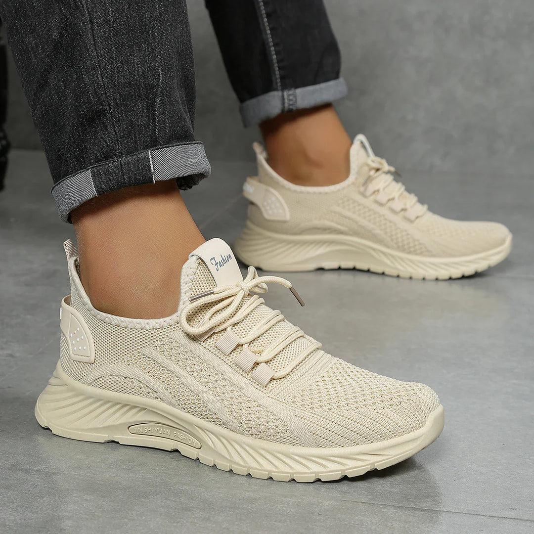 Damen Sneakers Freizeit Mode Sportlich Weben EB