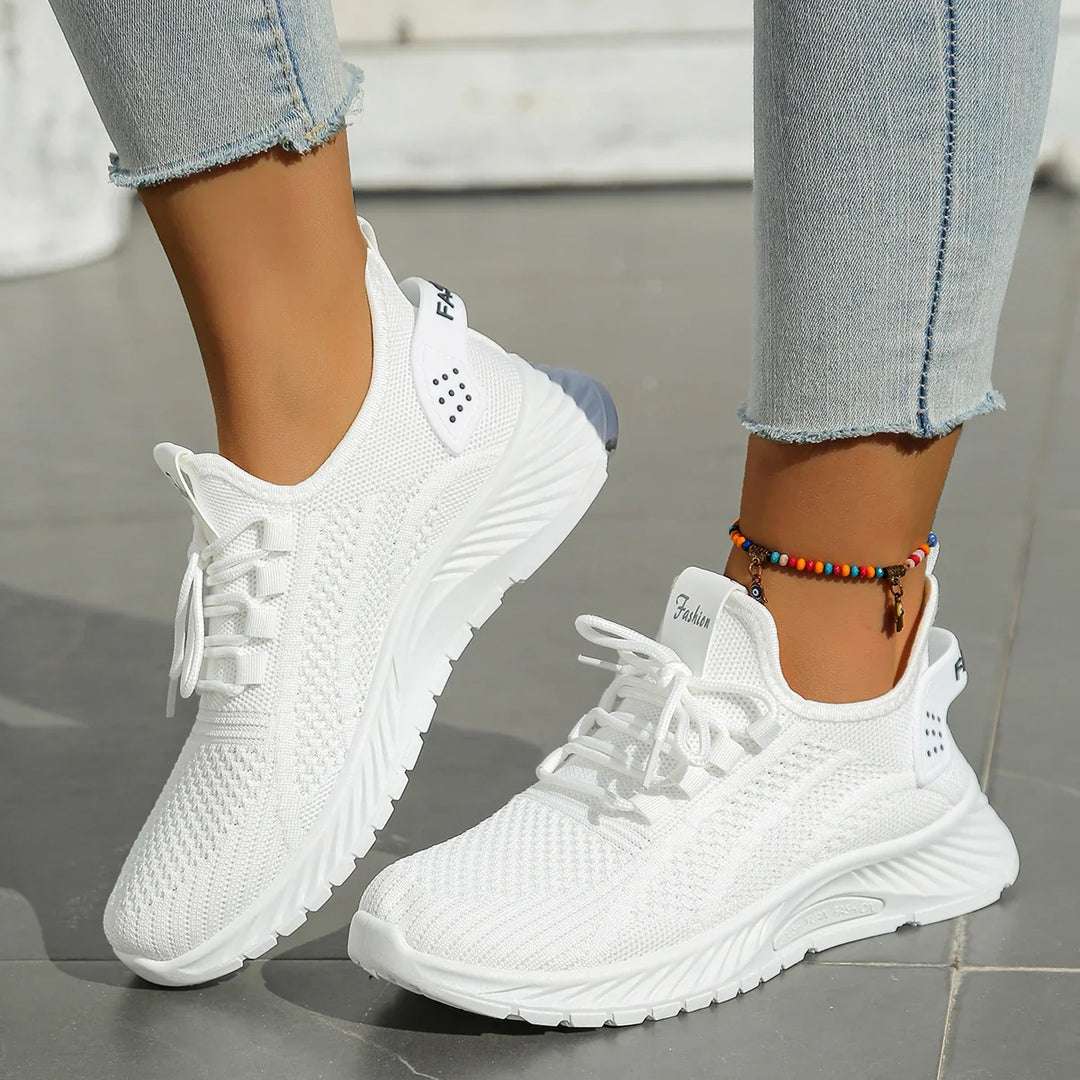 Damen Sneakers Freizeit Mode Sportlich Weben EB
