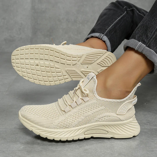 Damen Sneakers Freizeit Mode Sportlich Weben EB