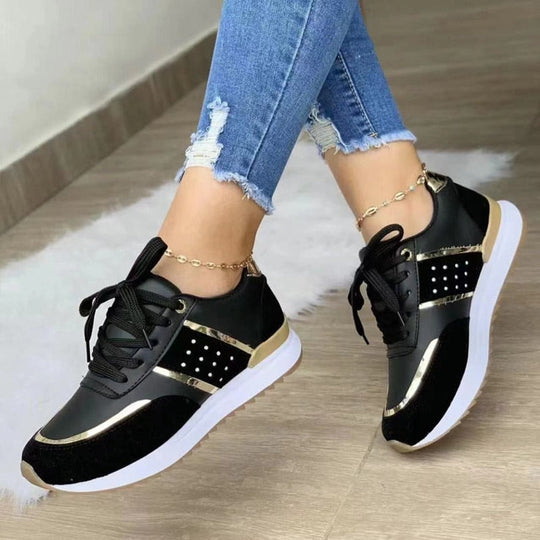 Damen Sneaker Casual PU-Leder EB
