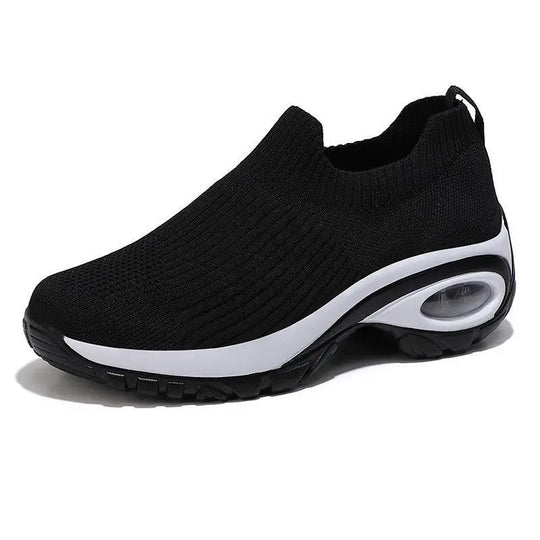 Damen Sneakers Casual Sport Atmungsaktive Wedge Plattform Schuhe EB
