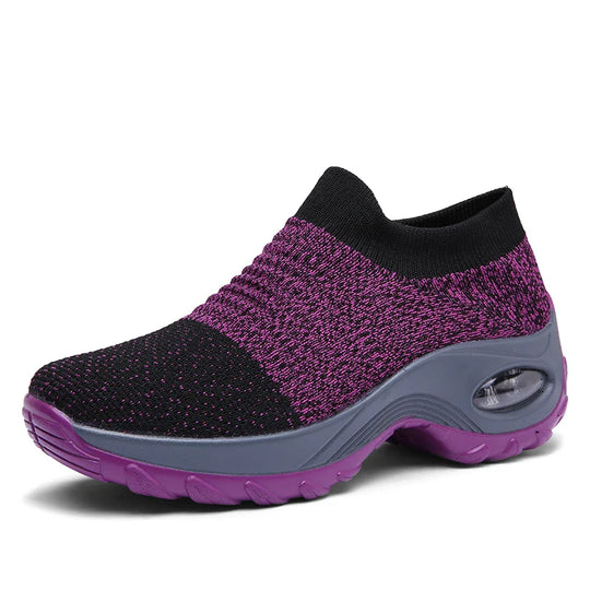 Damen Sneakers Freizeit Sport Socken Mit Dicke Sohle EB