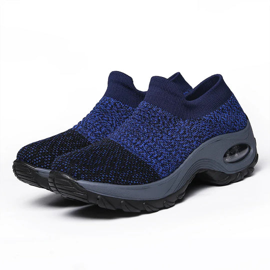 Damen Sneakers Freizeit Sport Socken Mit Dicke Sohle EB