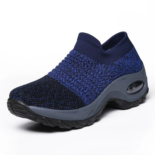 Damen Sneakers Freizeit Sport Socken Mit Dicke Sohle EB