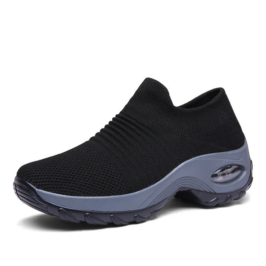 Damen Sneakers Freizeit Sport Socken Mit Dicke Sohle EB