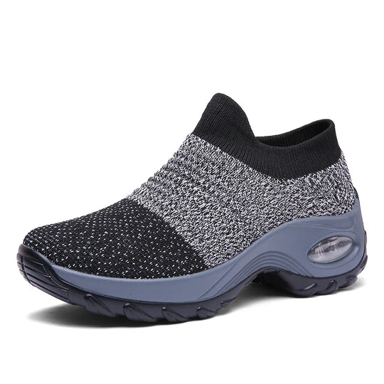 Damen Sneakers Freizeit Sport Socken Mit Dicke Sohle EB